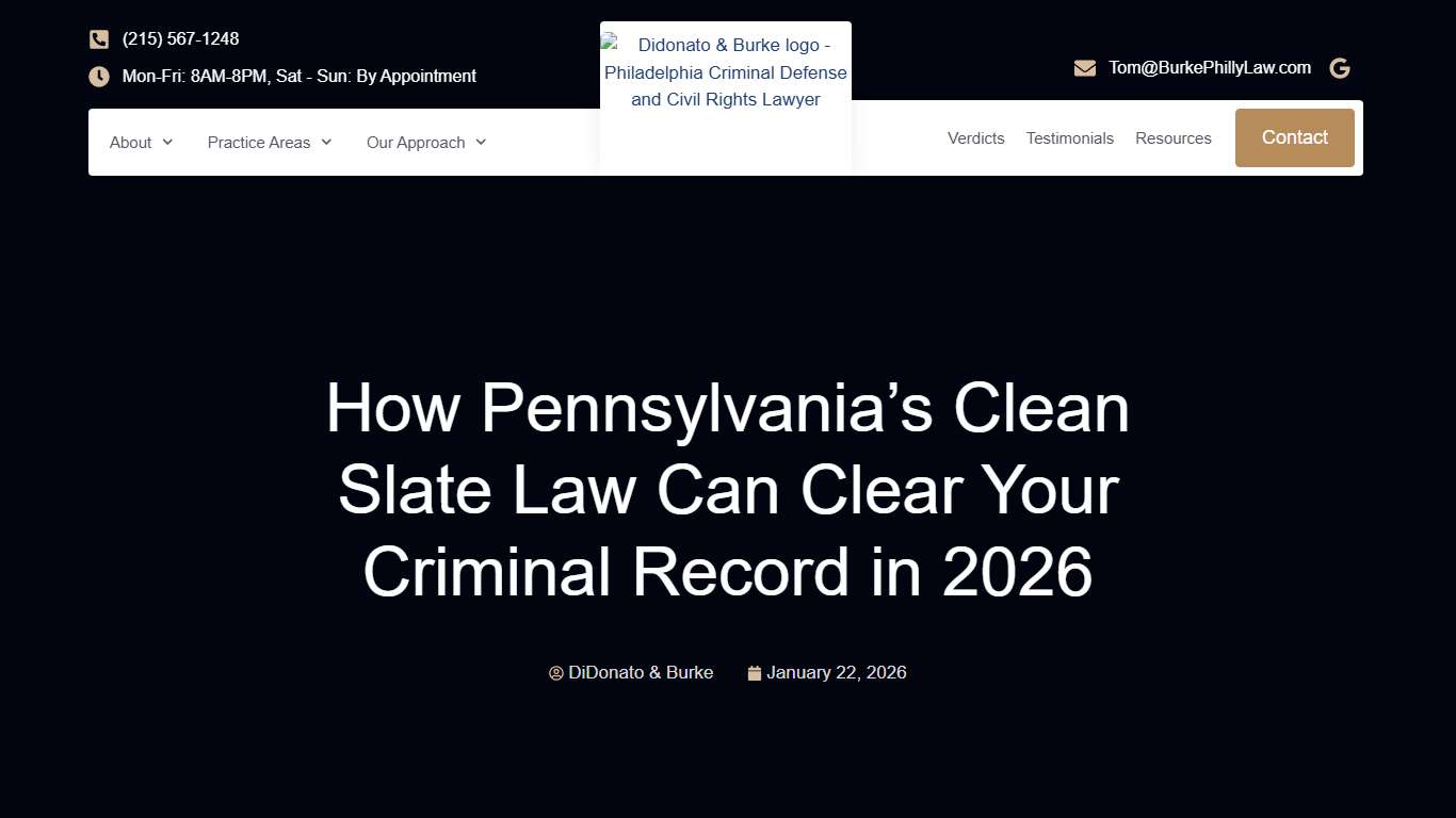 PA Clean Slate Law 2026: Clear Your Record Automatically